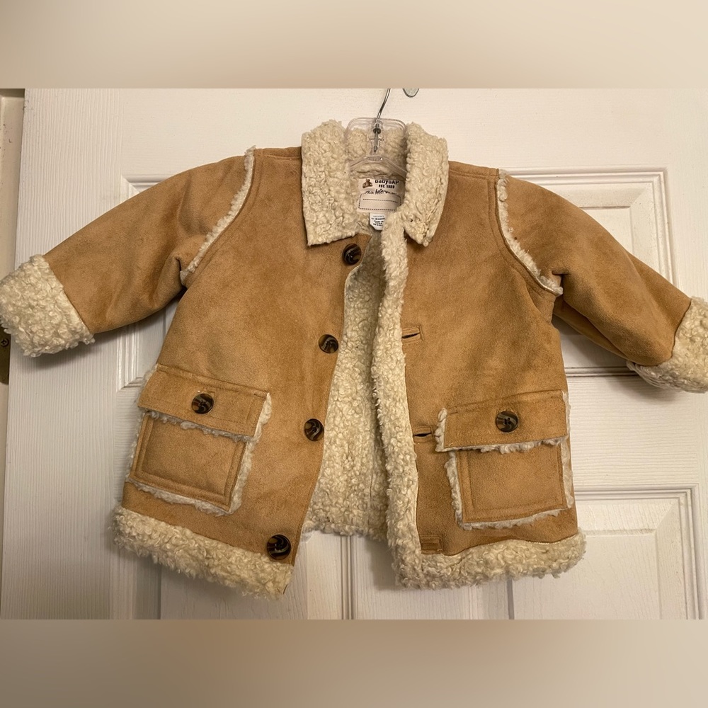 BABY GAP - Boys sherpa-lined Coat *worn once*